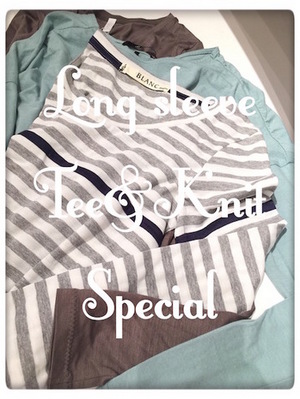ブログ会員様限定！ロングスリーブTシャツ&ニット 10%OFFスペシャル　本日まで★